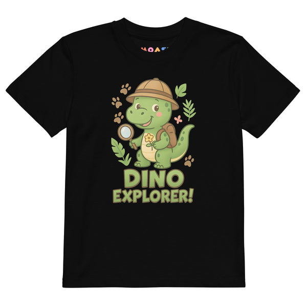 Dino Explorer – 100% Organic Kids T-Shirt