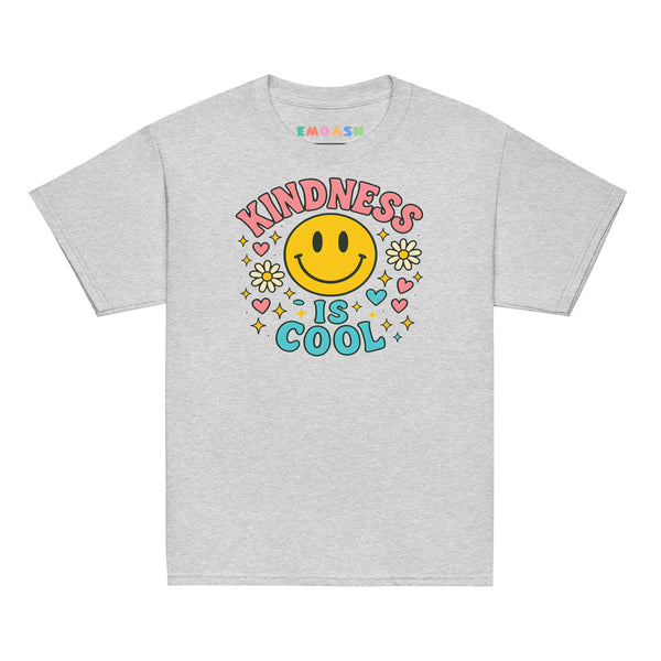 Kindness Is Cool – Teen Girls’ Retro Smiley T-Shirt