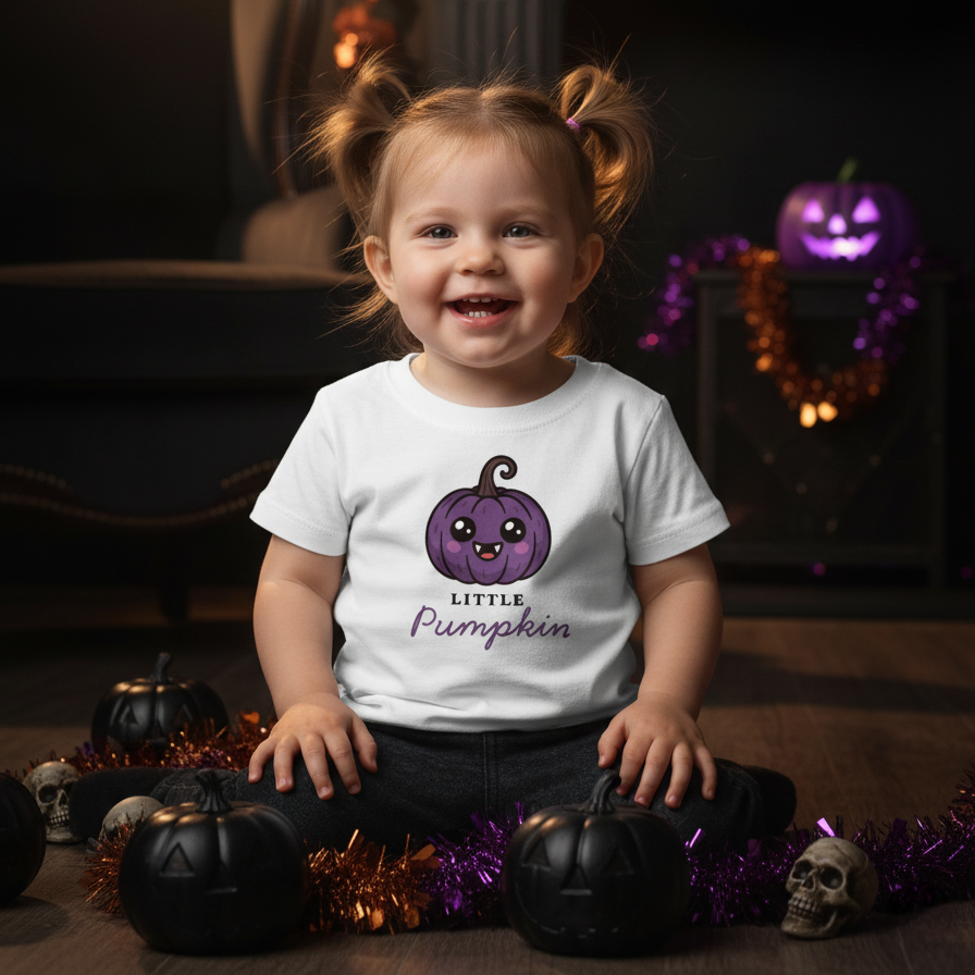 Little Pumpkin Baby T-Shirt – Cute Halloween Toddler Tee