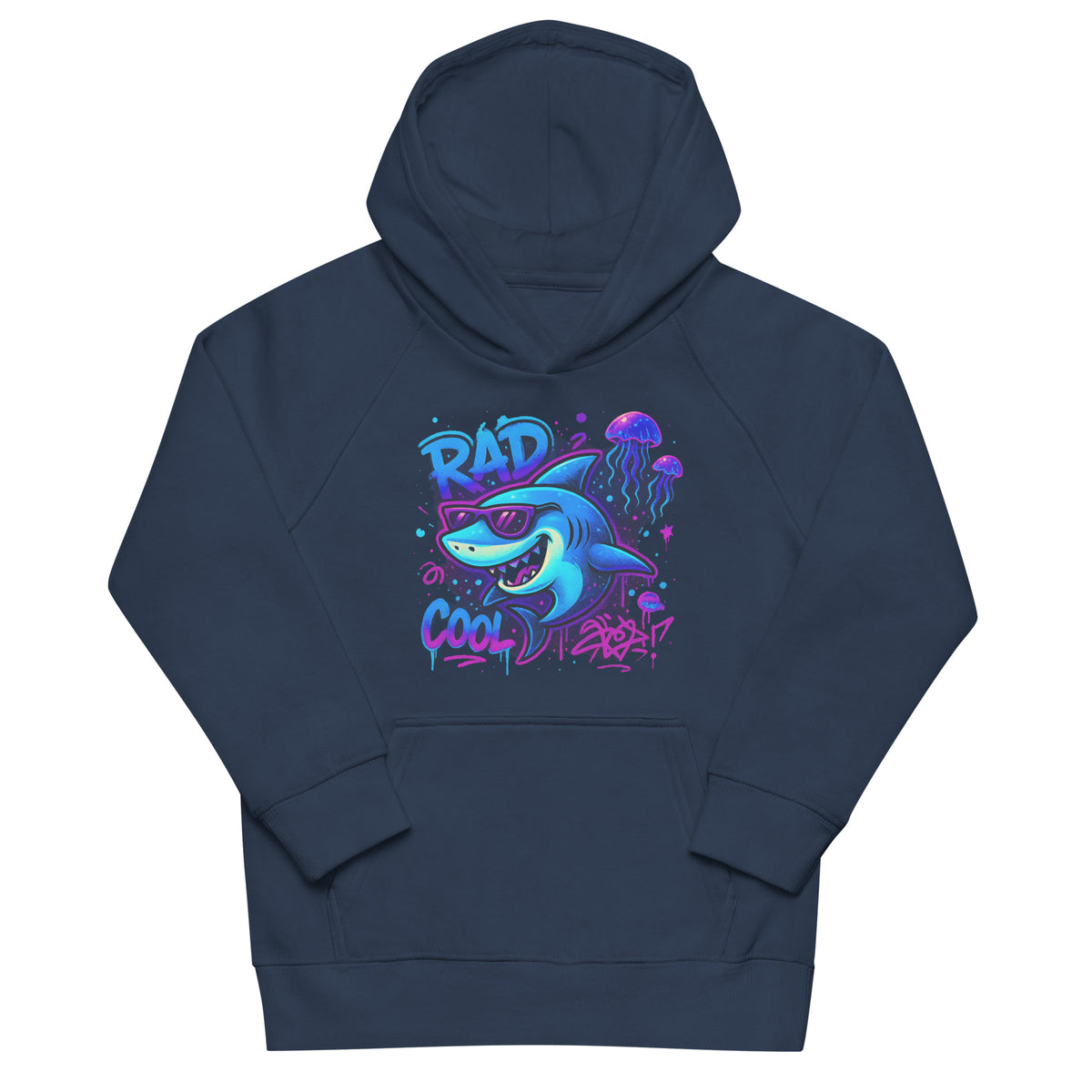 Rad Cool Shark – Kids Eco Hoodie