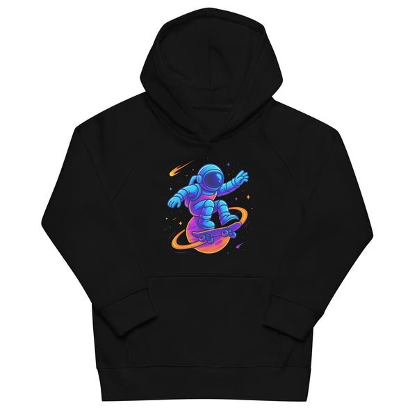 Skater Space Astronaut Kids Eco Hoodie
