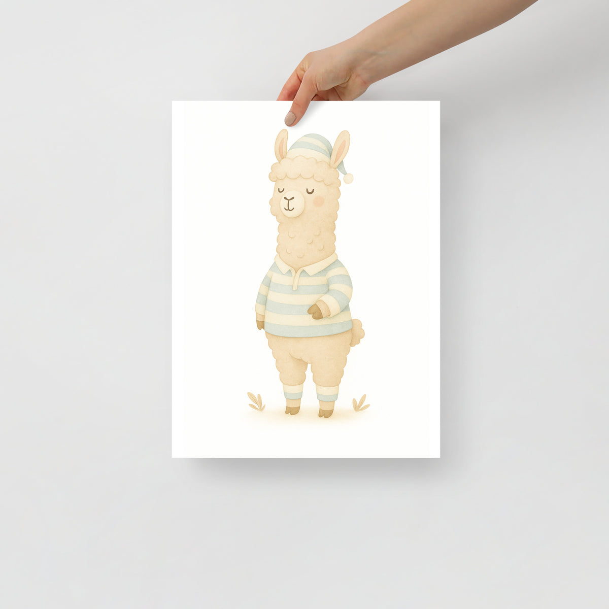Sleepy Llama – Funny Pajama Animal Print for Kids Room
