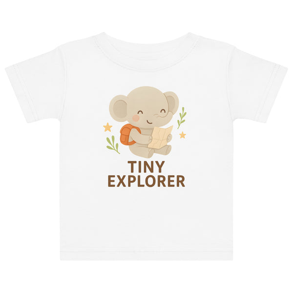 Tiny Explorer Baby Jersey T-Shirt 🐘🗺️